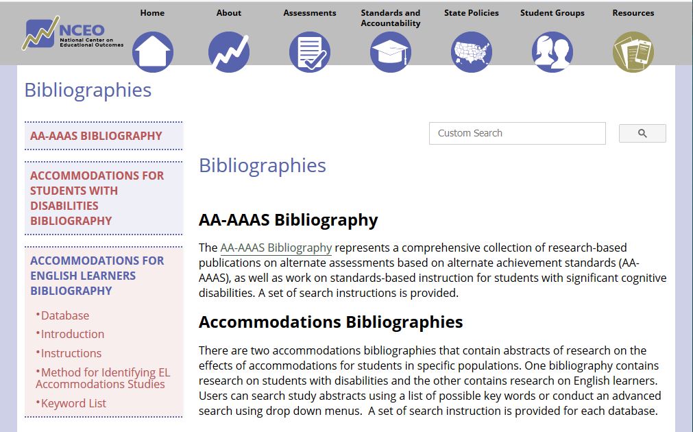 NCEO Bibliographies webpage